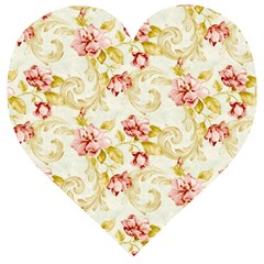 Background Pattern Flower Spring Wooden Puzzle Heart by Celenk