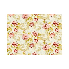 Background Pattern Flower Spring Premium Plush Fleece Blanket (mini) by Celenk