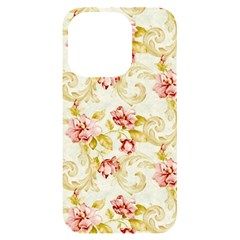 Background Pattern Flower Spring Iphone 14 Pro Black Uv Print Case