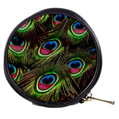 Peacock Feathers Color Plumage Mini Makeup Bag by Celenk