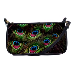 Peacock Feathers Color Plumage Shoulder Clutch Bag by Celenk