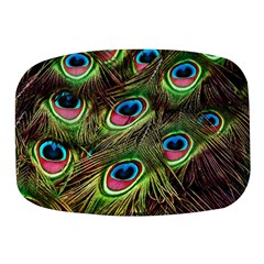 Peacock Feathers Color Plumage Mini Square Pill Box by Celenk