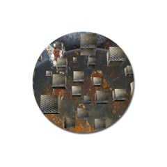 Background Metal Pattern Texture Magnet 3  (round) by Celenk