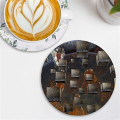 Background Metal Pattern Texture Uv Print Round Tile Coaster by Celenk