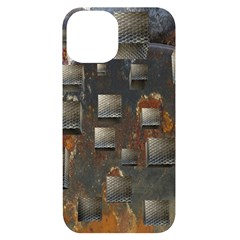 Background Metal Pattern Texture Iphone 14 Black Uv Print Case by Celenk