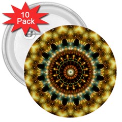 Pattern Abstract Background Art 3  Buttons (10 Pack)  by Celenk