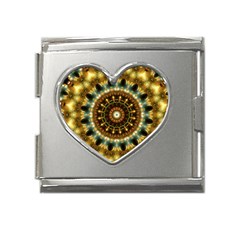 Pattern Abstract Background Art Mega Link Heart Italian Charm (18mm) by Celenk