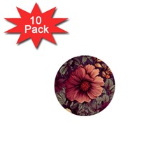 Flowers Pattern 1  Mini Buttons (10 Pack)  by Simbadda