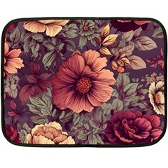 Flowers Pattern Fleece Blanket (mini) by Simbadda