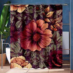 Flowers Pattern Shower Curtain 60  X 72  (medium)  by Simbadda