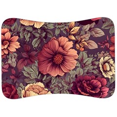 Flowers Pattern Velour Seat Head Rest Cushion by Simbadda