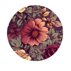 Flowers Pattern Mini Round Pill Box