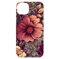 Flowers Pattern Iphone 14 Plus Black Uv Print Case