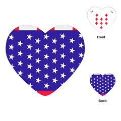 Usa Independence Day July Background Playing Cards Single Design (heart)