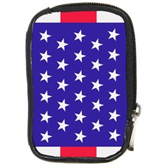 Usa Independence Day July Background Compact Camera Leather Case by Vaneshop