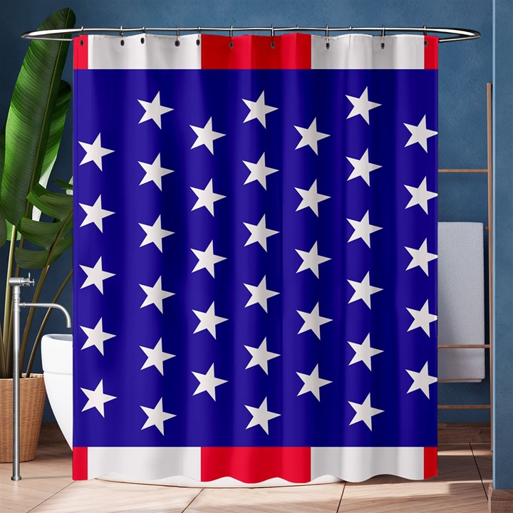 Usa Independence Day July Background Shower Curtain 60  x 72  (Medium) 