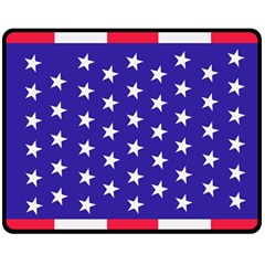 Usa Independence Day July Background Two Sides Fleece Blanket (medium) by Vaneshop