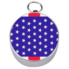 Usa Independence Day July Background Silver Compasses by Vaneshop