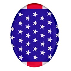 Usa Independence Day July Background Oval Glass Fridge Magnet (4 Pack) by Vaneshop