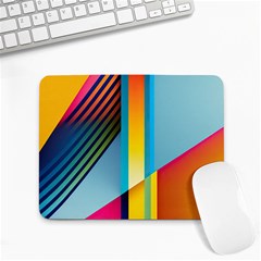 Colorful Rainbow Stripe Pattern Small Mousepad by Vaneshop