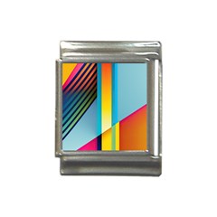 Colorful Rainbow Stripe Pattern Italian Charm (13mm) by Vaneshop