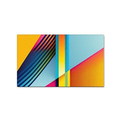 Colorful Rainbow Stripe Pattern Sticker (rectangular) by Vaneshop