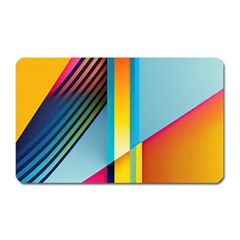 Colorful Rainbow Stripe Pattern Magnet (rectangular) by Vaneshop