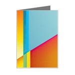 Colorful Rainbow Stripe Pattern Mini Greeting Card Left