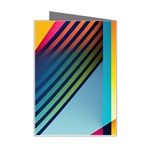 Colorful Rainbow Stripe Pattern Mini Greeting Card Right