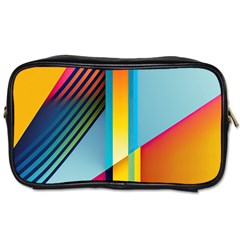 Colorful Rainbow Stripe Pattern Toiletries Bag (one Side) by Vaneshop