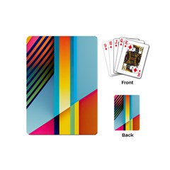 Colorful Rainbow Stripe Pattern Playing Cards Single Design (mini) by Vaneshop