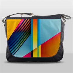 Colorful Rainbow Stripe Pattern Messenger Bag by Vaneshop