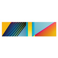 Colorful Rainbow Stripe Pattern Oblong Satin Scarf (16  X 60 ) by Vaneshop