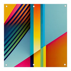 Colorful Rainbow Stripe Pattern Banner And Sign 3  X 3  by Vaneshop