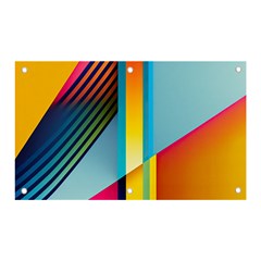 Colorful Rainbow Stripe Pattern Banner And Sign 5  X 3  by Vaneshop