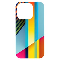 Colorful Rainbow Stripe Pattern Iphone 14 Pro Black Uv Print Case by Vaneshop