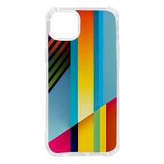 Colorful Rainbow Stripe Pattern Iphone 14 Plus Tpu Uv Print Case