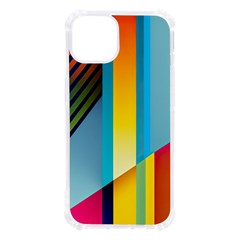 Colorful Rainbow Stripe Pattern Iphone 13 Tpu Uv Print Case