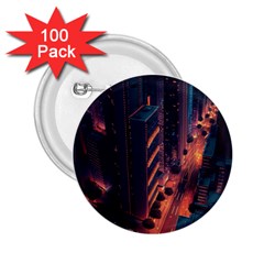 Abstract Landscape Landmark Town City Cityscape 2 25  Buttons (100 Pack)  by Vaneshop