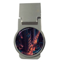 Abstract Landscape Landmark Town City Cityscape Money Clips (round)  by Vaneshop