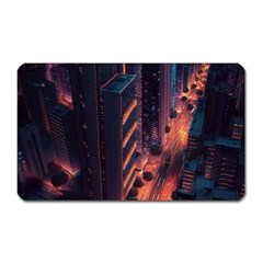 Abstract Landscape Landmark Town City Cityscape Magnet (rectangular) by Vaneshop