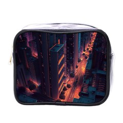 Abstract Landscape Landmark Town City Cityscape Mini Toiletries Bag (one Side) by Vaneshop