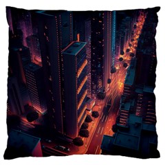 Abstract Landscape Landmark Town City Cityscape Large Cushion Case (one Side) by Vaneshop