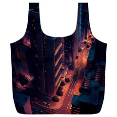 Abstract Landscape Landmark Town City Cityscape Full Print Recycle Bag (xl) by Vaneshop