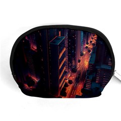 Abstract Landscape Landmark Town City Cityscape Accessory Pouch (medium) by Vaneshop