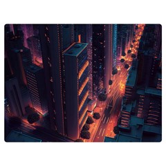 Abstract Landscape Landmark Town City Cityscape Two Sides Premium Plush Fleece Blanket (extra Small) by Vaneshop