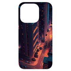 Abstract Landscape Landmark Town City Cityscape Iphone 14 Pro Black Uv Print Case by Vaneshop