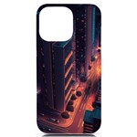 Abstract Landscape Landmark Town City Cityscape iPhone 14 Pro Max Black UV Print Case Front