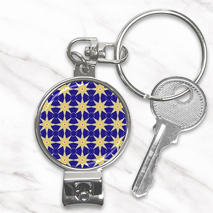 Seamless Pattern Background Nail Clippers Key Chain