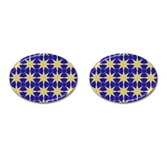 Seamless Pattern Background Cufflinks (Oval)